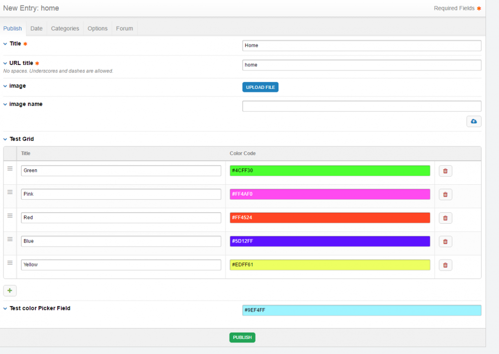 Add/Edit Entry color picker
