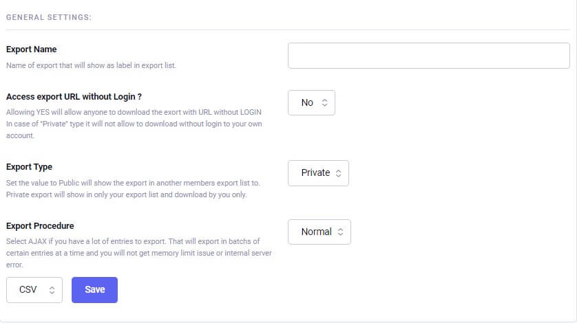 Export Form Settings in Smart Import Export EE Addon