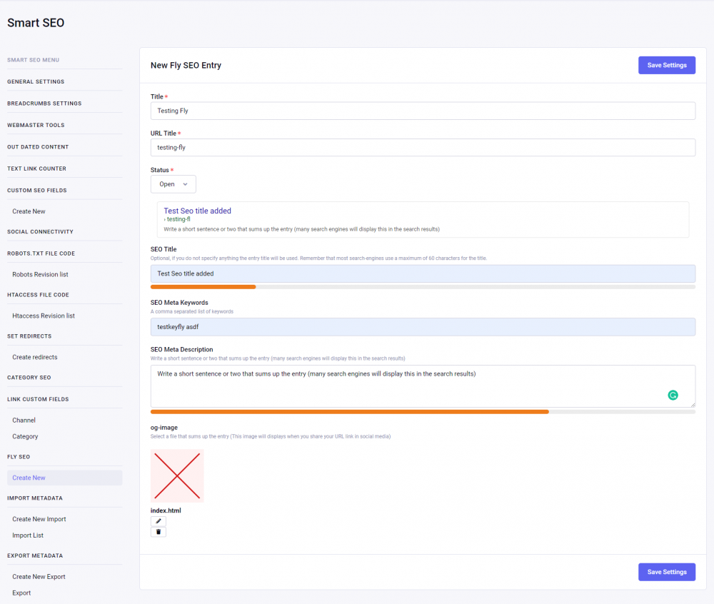 Fly SEO Form Smart SEO