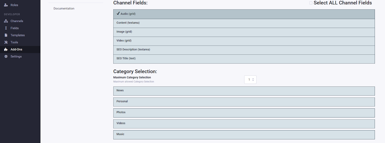 Channel Fields in Smart Channel Forms