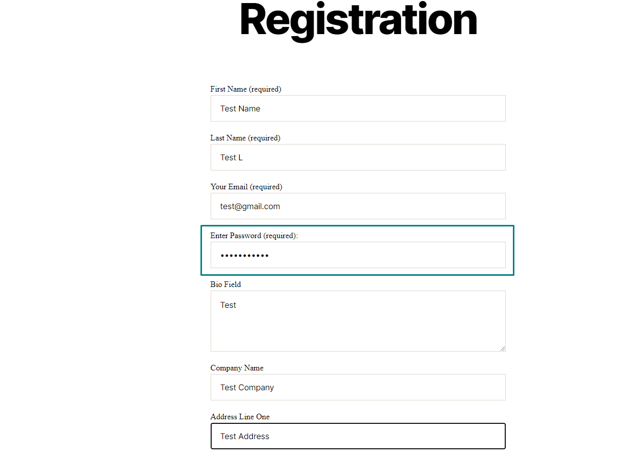 Registration Using User Registration Using Contact Form 7 Pro